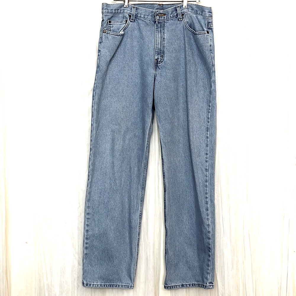 ⭐️ Faded glory light wash jeans high rise boot cut blue denim jeans size 36w 34l